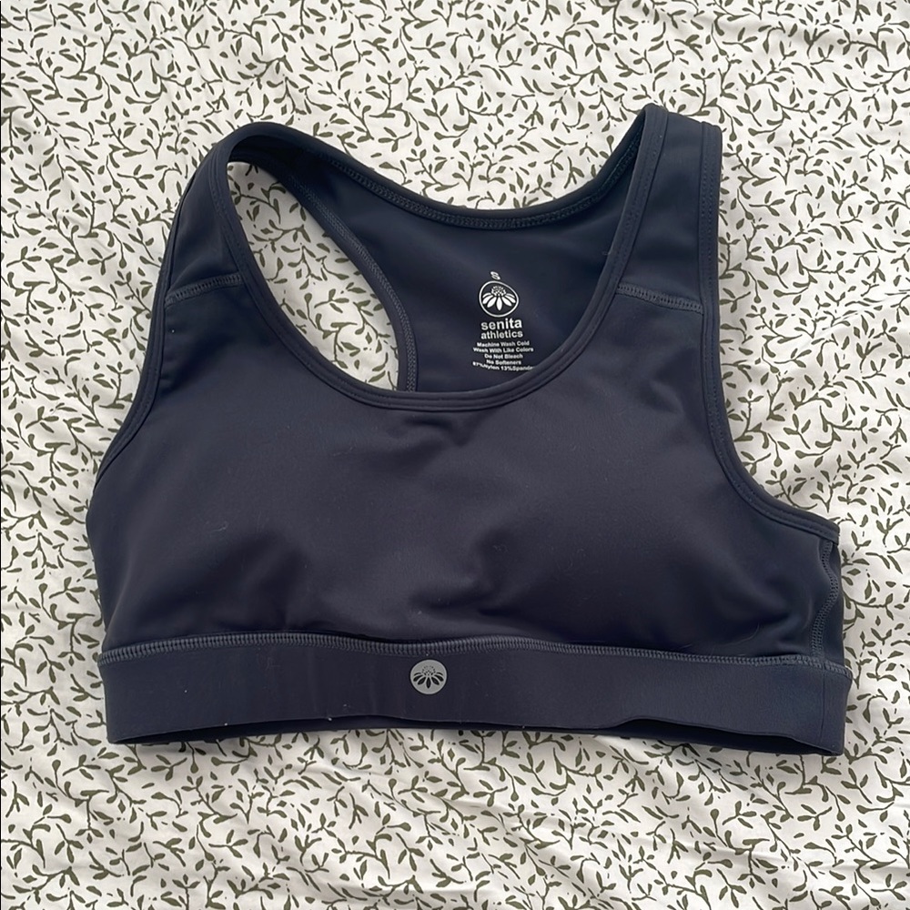 Senita Athletics Navy Blue Sports Bra